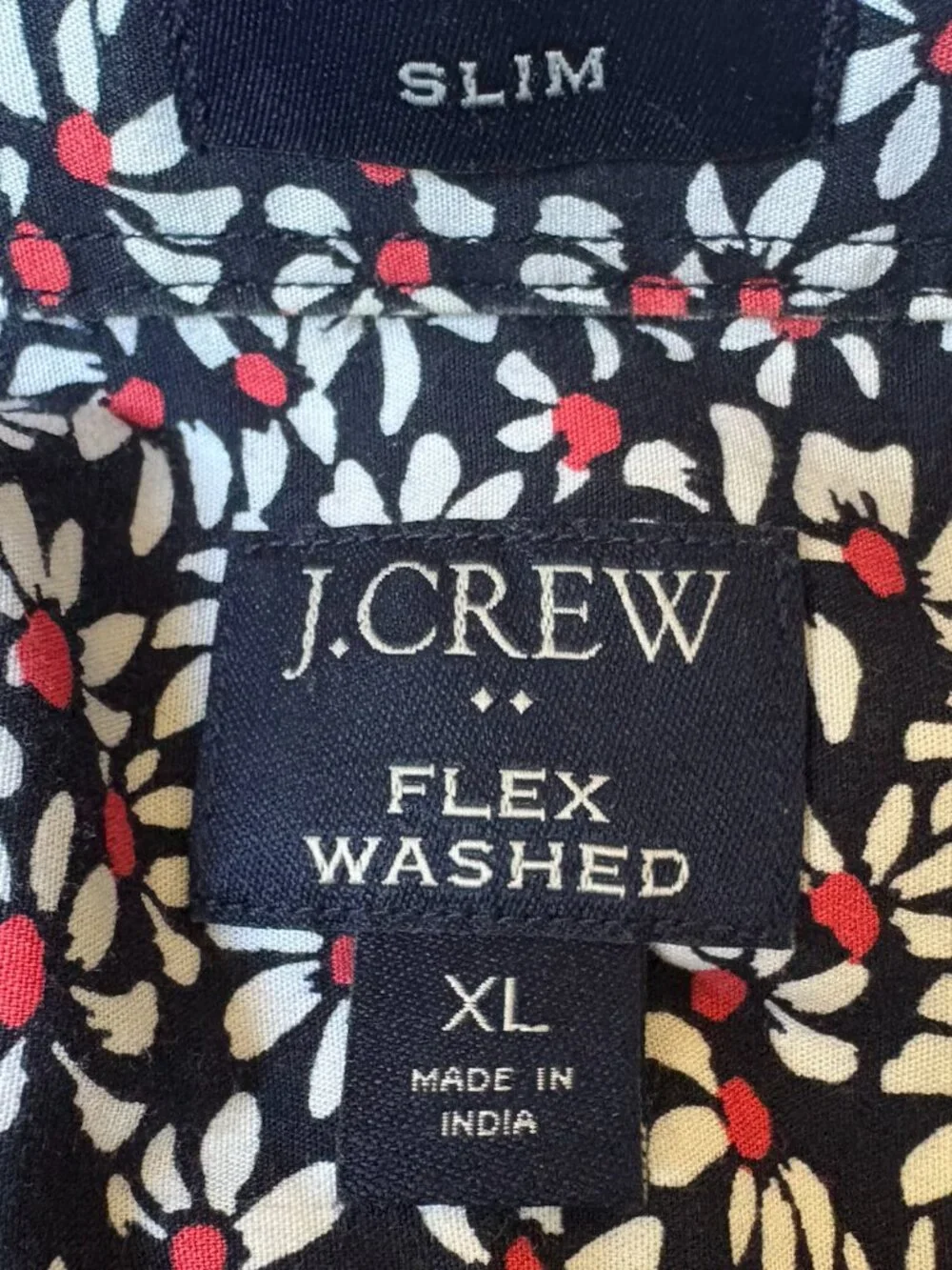 J Crew Button Up Shirt Men’s Multicolor Short Sleeve Flower Daisy Floral